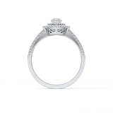 Marquise Double Halo & Pave Lab Grown Diamond Engagement Ring