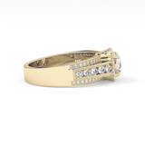 Round Halo & Triple Pave Lab Grown Diamond Engagement Ring