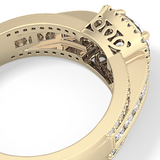 Round Halo & Triple Pave Lab Grown Diamond Engagement Ring