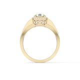 Round Halo & Triple Pave Lab Grown Diamond Engagement Ring