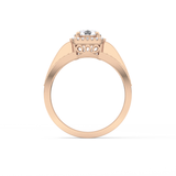 Round Halo & Triple Pave Lab Grown Diamond Engagement Ring