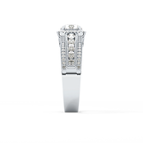 Round Halo & Triple Pave Lab Grown Diamond Engagement Ring