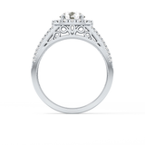 Round Halo & Triple Pave Lab Grown Diamond Engagement Ring
