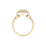 Pear Halo & Split Shank Pave Lab Grown Diamond Engagement Ring
