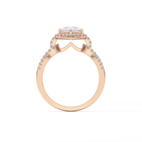 Pear Halo & Split Shank Pave Lab Grown Diamond Engagement Ring