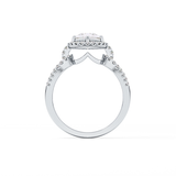 Pear Halo & Split Shank Pave Lab Grown Diamond Engagement Ring