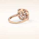 0.32 CT Round Shaped Halo Moissanite Engagement Ring