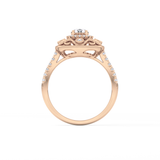 Round Halo Vintage Art Deco & Pave Lab Grown Diamond Engagement Ring
