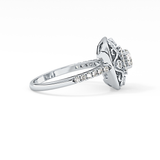Round Halo Vintage Art Deco & Pave Lab Grown Diamond Engagement Ring