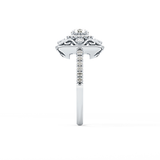 Round Halo Vintage Art Deco & Pave Lab Grown Diamond Engagement Ring