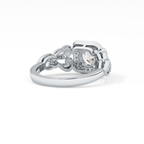 Round Halo Vintage Art Deco Lab Grown Diamond Engagement Ring