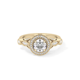 Round Halo & Pave Lab Grown Diamond Engagement Ring
