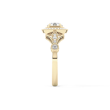 Round Halo & Pave Lab Grown Diamond Engagement Ring
