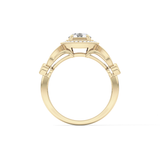 Round Halo & Pave Lab Grown Diamond Engagement Ring