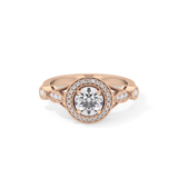 Round Halo & Pave Lab Grown Diamond Engagement Ring