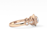 Round Halo & Pave Lab Grown Diamond Engagement Ring