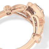 Round Halo & Pave Lab Grown Diamond Engagement Ring