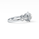 Round Halo & Pave Lab Grown Diamond Engagement Ring