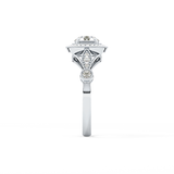 Round Halo & Pave Lab Grown Diamond Engagement Ring