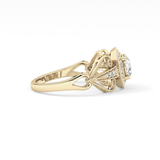 Round Halo & Vintage Art Deco Lab Grown Diamond Engagement Ring
