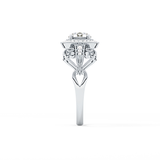 Round Halo & Vintage Art Deco Lab Grown Diamond Engagement Ring