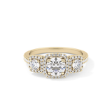 Round Cluster Lab Grown Diamond Engagement Ring
