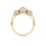 Round Cluster Lab Grown Diamond Engagement Ring