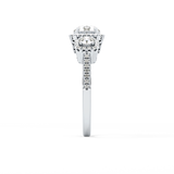 Round Cluster Lab Grown Diamond Engagement Ring