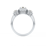 Round Cluster Lab Grown Diamond Engagement Ring