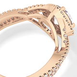 Round Halo Pave Lab Grown Diamond Engagement Ring