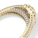 Round Halo & Split Shank Pave Lab Grown Diamond Engagement Ring