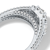 Round Halo & Split Shank Pave Lab Grown Diamond Engagement Ring