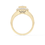 Oval Halo & Split Shank Pave Lab Grown Diamond Engagement Ring