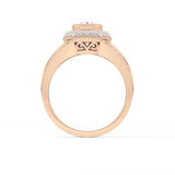 Oval Halo & Split Shank Pave Lab Grown Diamond Engagement Ring