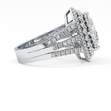 Marquise Double Halo & Split Shank Pave Lab Grown Diamond Engagement Ring
