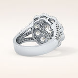 1.13 CT Round Shaped Cluster Moissanite Engagement Ring