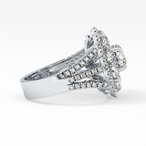 Round Halo & Split Shank Pave Lab Grown Diamond Engagement Ring