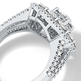 Round Halo & Split Shank Pave Lab Grown Diamond Engagement Ring