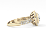 Round Halo & Pave Lab Grown Diamond Engagement Ring