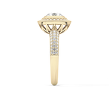 Round Halo & Pave Lab Grown Diamond Engagement Ring