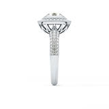 Round Halo & Pave Lab Grown Diamond Engagement Ring