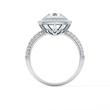 Round Halo & Pave Lab Grown Diamond Engagement Ring