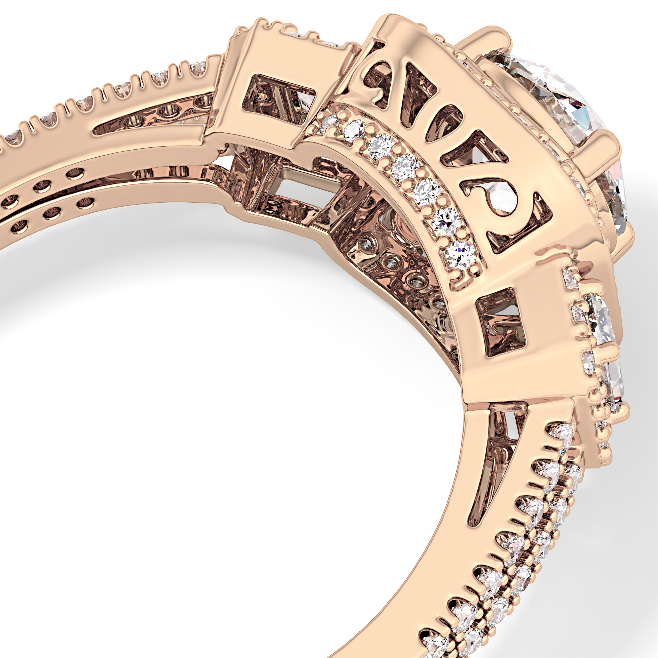 Round Cluster Lab Grown Diamond Engagement Ring