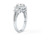 Round Cluster Lab Grown Diamond Engagement Ring