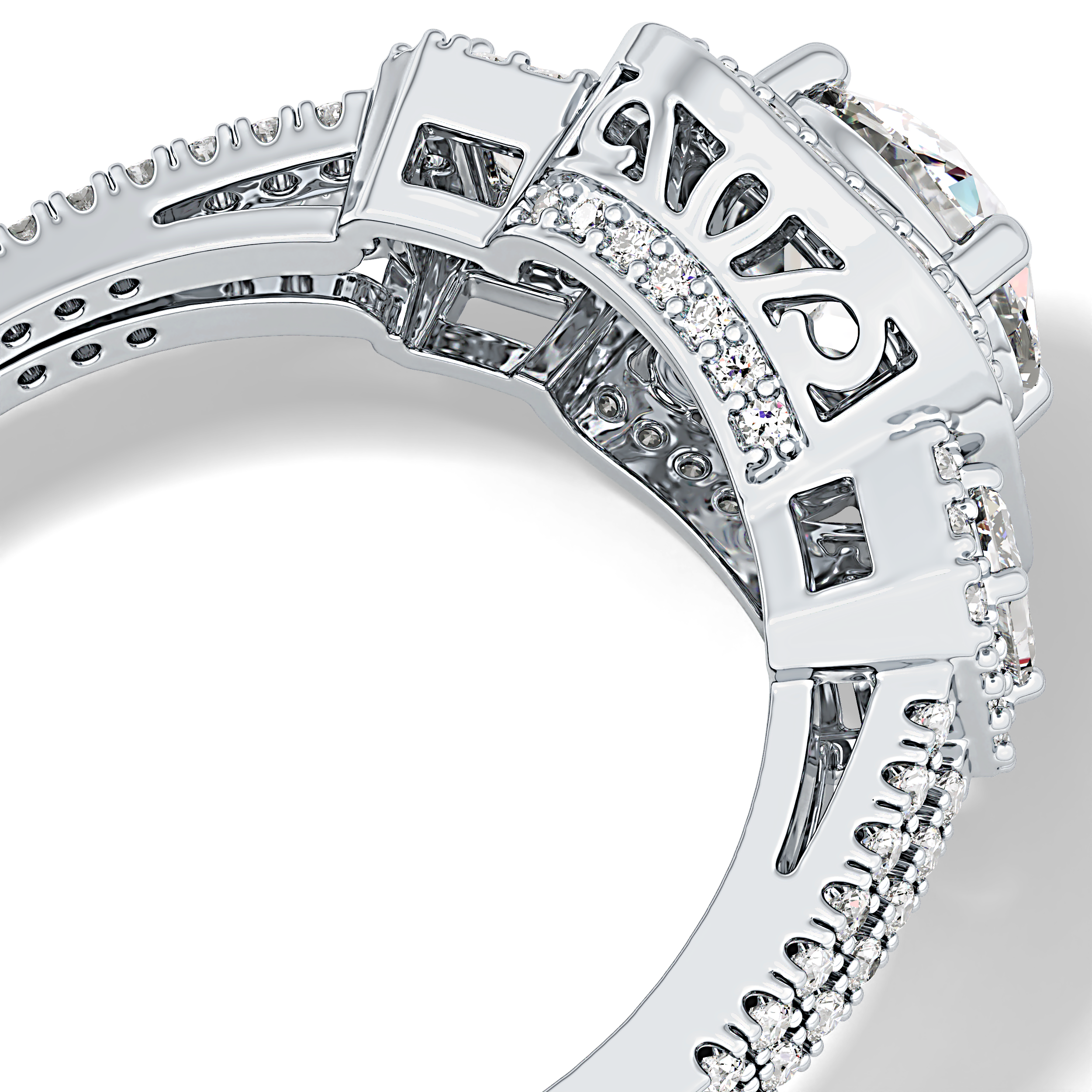 Round Cluster Lab Grown Diamond Engagement Ring