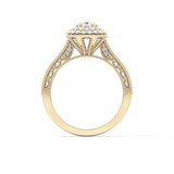 Round Halo & Pave Lab Grown Diamond Engagement Ring