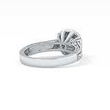 Round Halo & Pave Lab Grown Diamond Engagement Ring