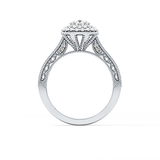 Round Halo & Pave Lab Grown Diamond Engagement Ring