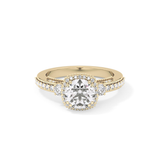 Round Cluster Lab Grown Diamond Engagement Ring