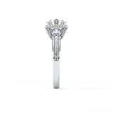 Round Cluster Lab Grown Diamond Engagement Ring